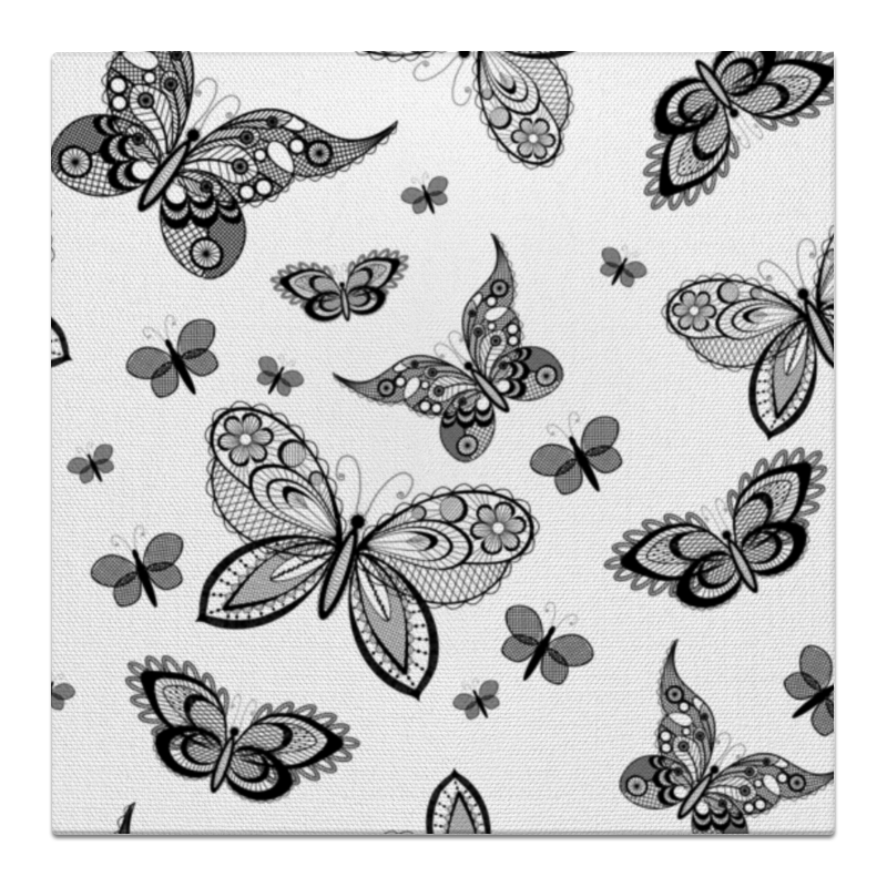 Printio Холст 50×50 Кружевные бабочки