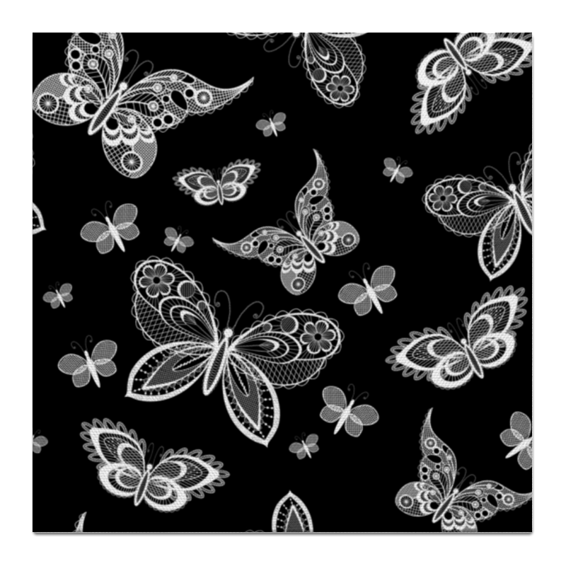 Printio Холст 50×50 Кружевные бабочки силиконовый чехол на realme x50 pro узор из бабочек для реалми икс 50 про