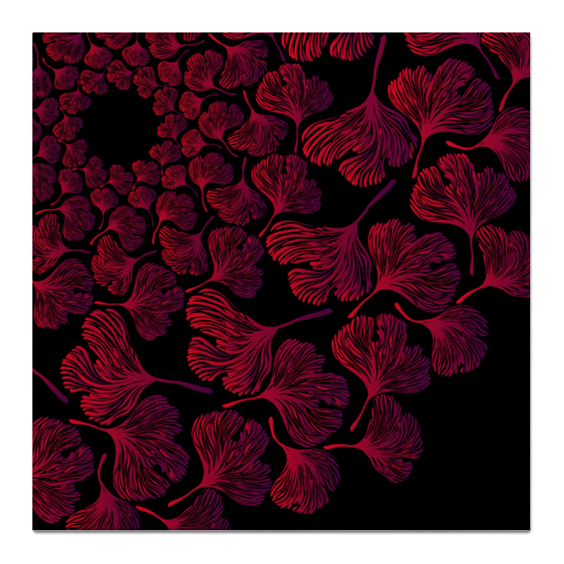 Printio Холст 50×50 Орнамент из красных листьев гинкго ор 081 рамка ажурная орнамент большая