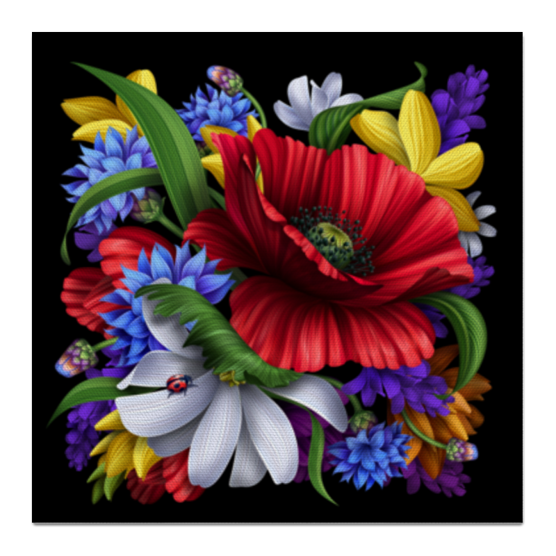 Printio Холст 50×50 Композиция цветов