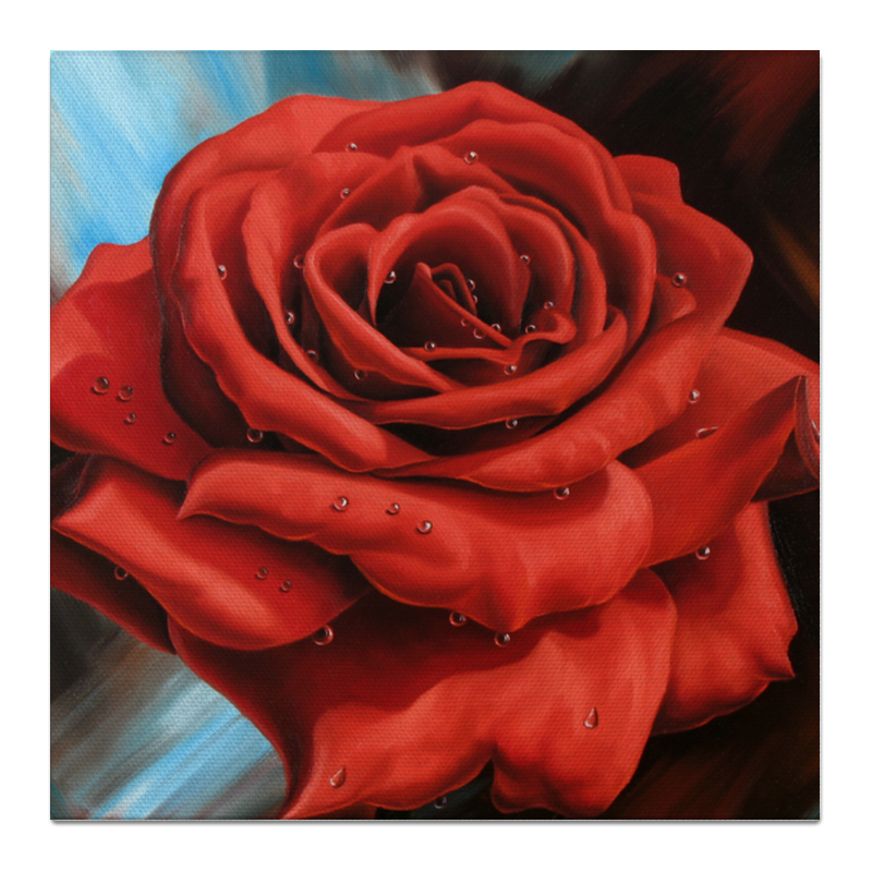 Printio Холст 50×50 Красная роза 