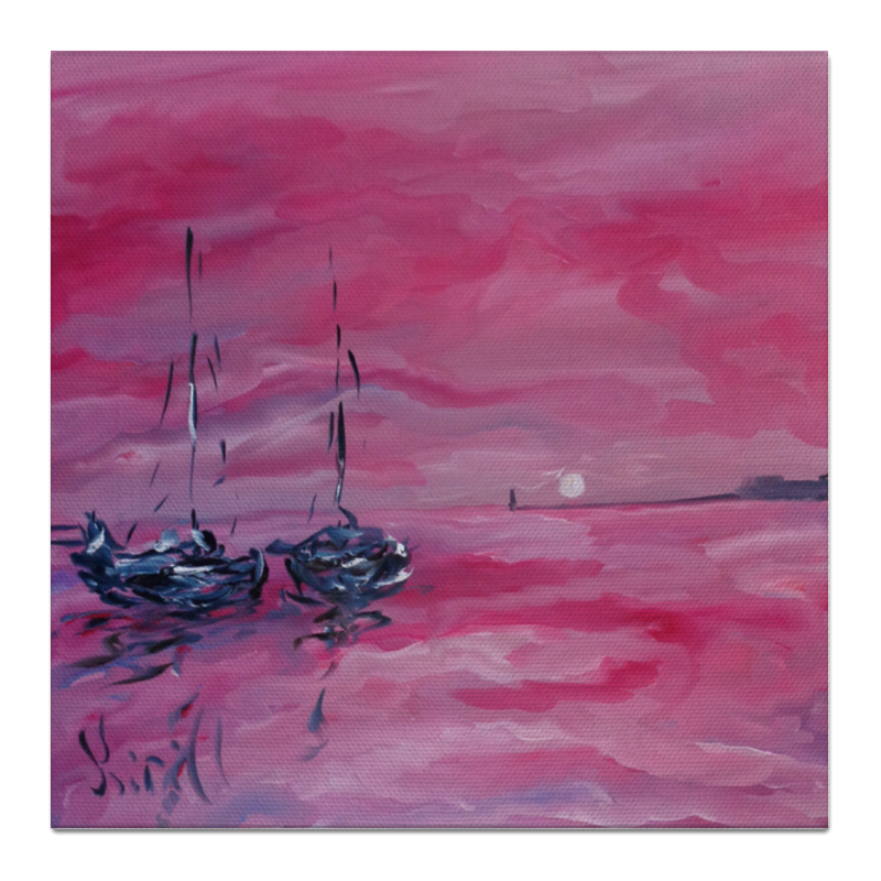 Printio Холст 50×50 Розовый закат ск 115 чарующий пейзаж мп студия