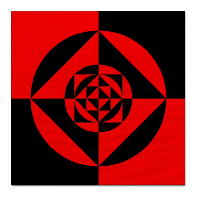 Printio Холст 50×50 Black & red rose