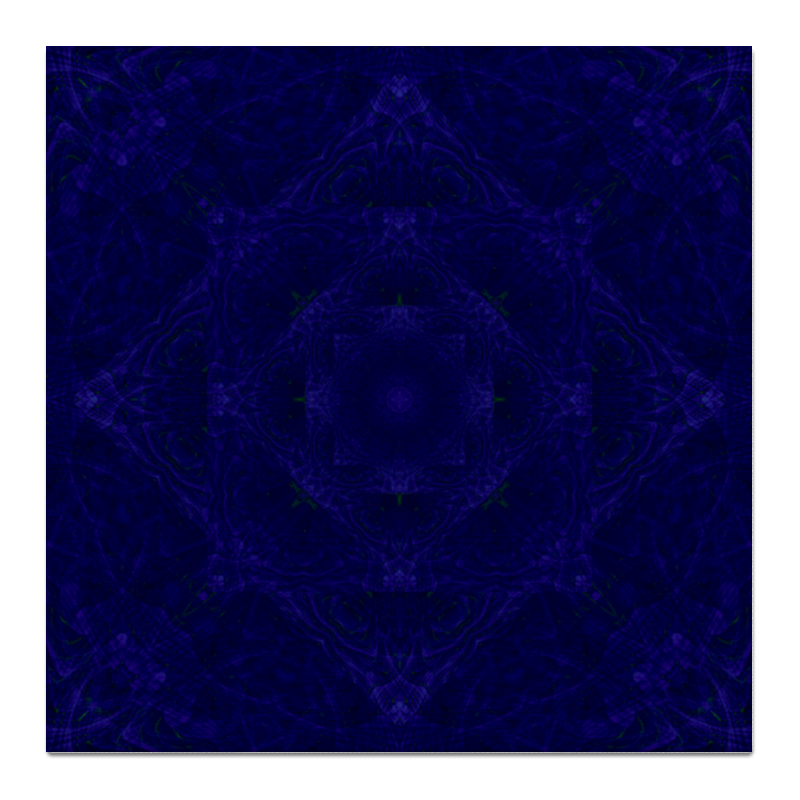 Printio Холст 50×50 Deep blue fractal mandala ор 081 рамка ажурная орнамент большая