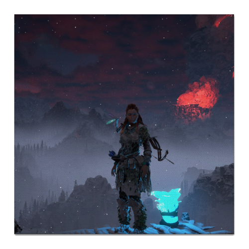 Заказать холст в Москве. Холст 50x50 Horizon Zero Dawn от GeekFox  - готовые дизайны и нанесение принтов.
