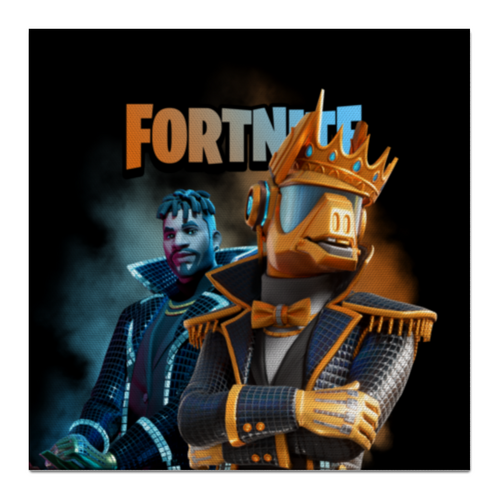 Заказать холст в Москве. Холст 50x50 FORTNITE от geekbox - готовые дизайны и нанесение принтов.