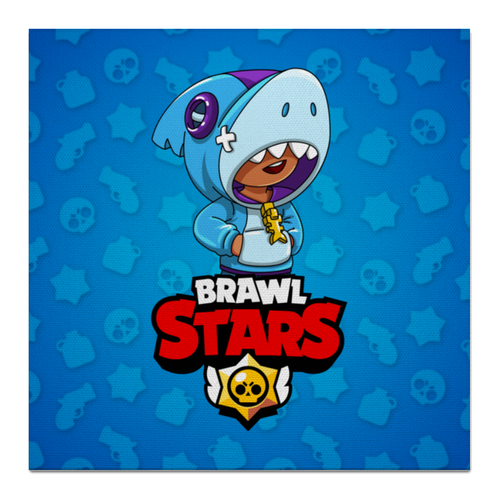 Заказать холст в Москве. Холст 50x50 BRAWL STARS LEON от geekbox - готовые дизайны и нанесение принтов.