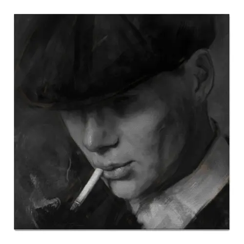 Заказать холст в Москве. Холст 50x50 Tommy Shelby - Острые козырьки от Дана Столыпина - готовые дизайны и нанесение принтов.