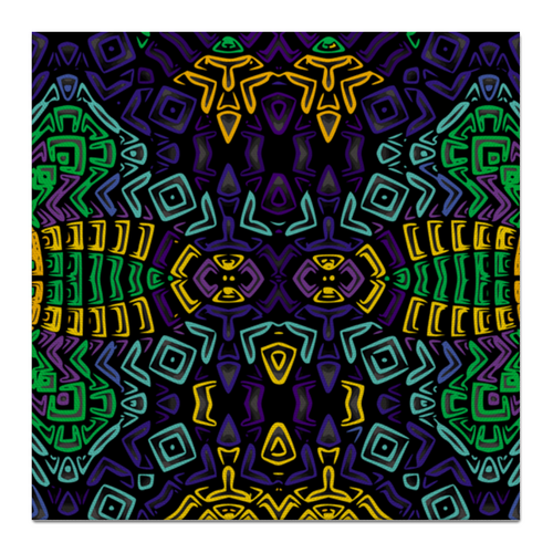 Заказать холст в Москве. Холст 50x50 maya and aztecs psychedelic abstraction от Андрей Andr0Med0S - готовые дизайны и нанесение принтов.