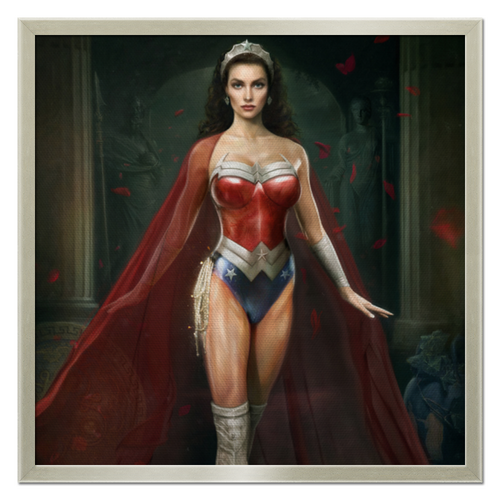 Заказать холст в Москве. Холст 50x50 Чудо-женщина / Wonder Woman от Jimmy Flash - готовые дизайны и нанесение принтов.