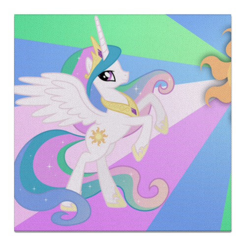 Заказать холст в Москве. Холст 50x50 Princess Celestia Color Line от shadow_dash - готовые дизайны и нанесение принтов.