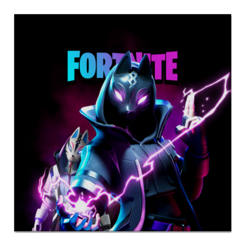 Заказать холст в Москве. Холст 50x50 FORTNITE от geekbox - готовые дизайны и нанесение принтов.