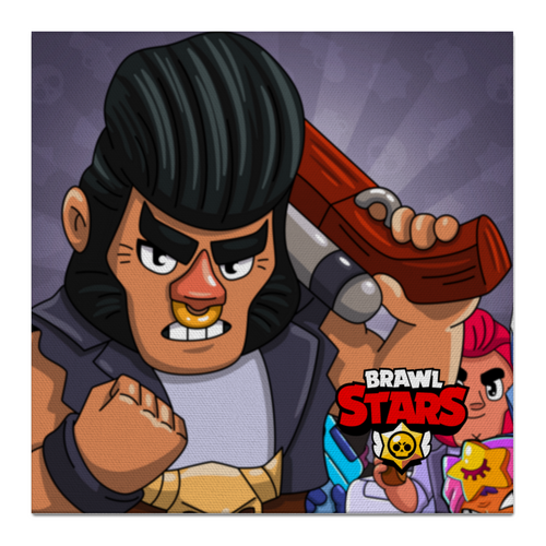 Заказать холст в Москве. Холст 50x50 BRAWL STARS BULL от geekbox - готовые дизайны и нанесение принтов.