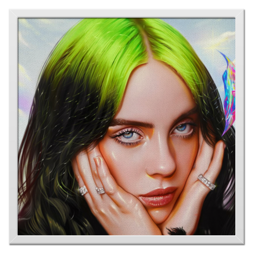 Заказать холст в Москве. Холст 50x50 Billie Eilish от Jimmy Flash - готовые дизайны и нанесение принтов.