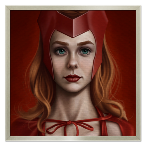 Заказать холст в Москве. Холст 50x50 Алая Ведьма / Scarlet Witch от Jimmy Flash - готовые дизайны и нанесение принтов.