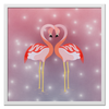 Заказать холст в Москве. Холст 50x50 Влюбленные фламинго от Ordwen - готовые дизайны и нанесение принтов.