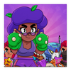 Заказать холст в Москве. Холст 50x50 BRAWL STARS ROSA от geekbox - готовые дизайны и нанесение принтов.