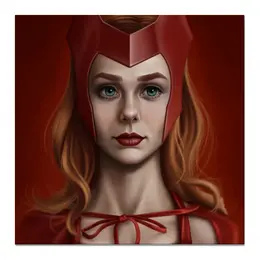 Заказать холст в Москве. Холст 50x50 Алая Ведьма / Scarlet Witch от Jimmy Flash - готовые дизайны и нанесение принтов.