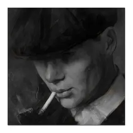 Заказать холст в Москве. Холст 50x50 Tommy Shelby - Острые козырьки от Дана Столыпина - готовые дизайны и нанесение принтов.
