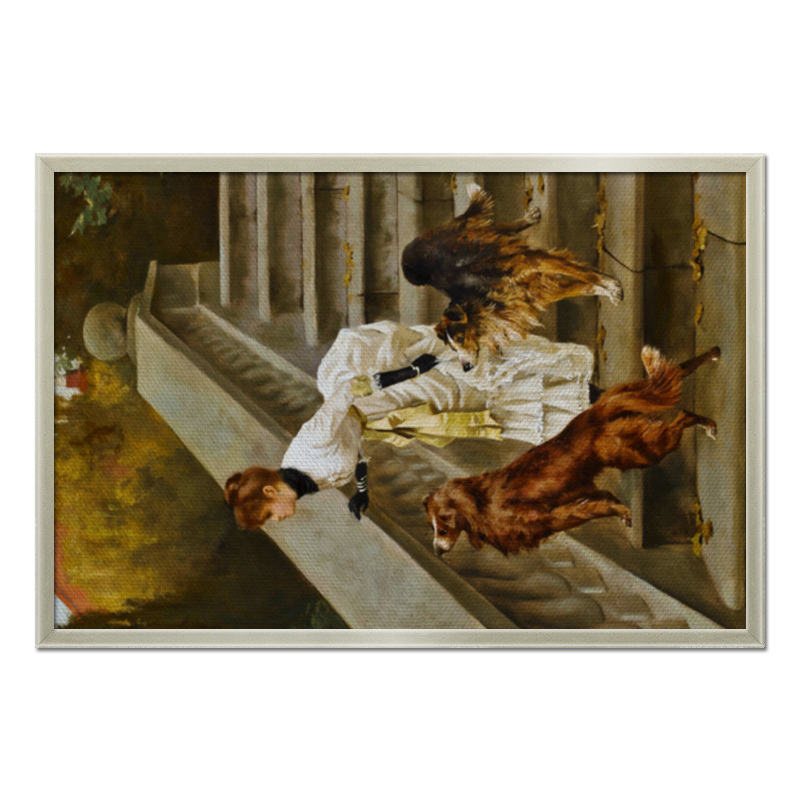 цена Printio Холст 50×75 Дама с собаками
