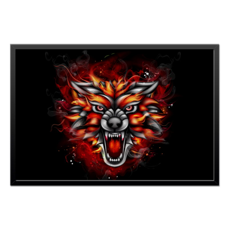 Printio Холст 50×75 Wolf & fire printio холст 50×50 fire lion