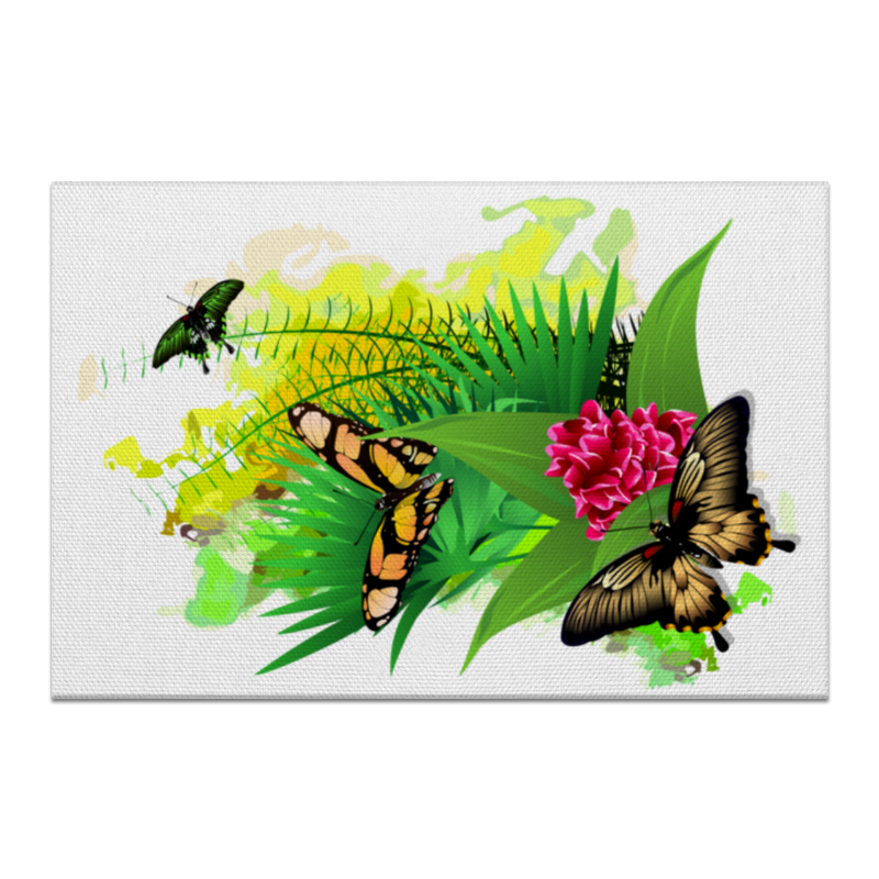 Printio Холст 50×75 Бабочки в цветах. printio холст 50×75 летняя живопись