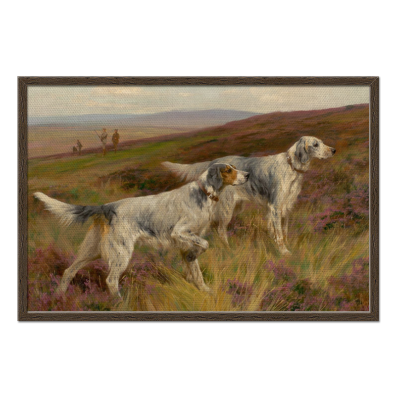 Printio Холст 50×75 Охота с собаками подарочное настенное панно охота на оленя с собаками