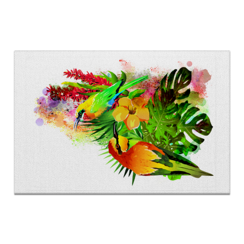 Printio Холст 50×75 Тропические птицы от зорго арт.