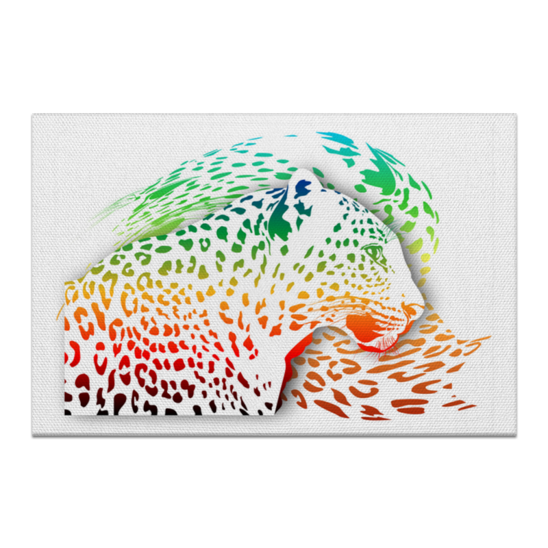 Printio Холст 50×75 Радужный леопард радужный холст