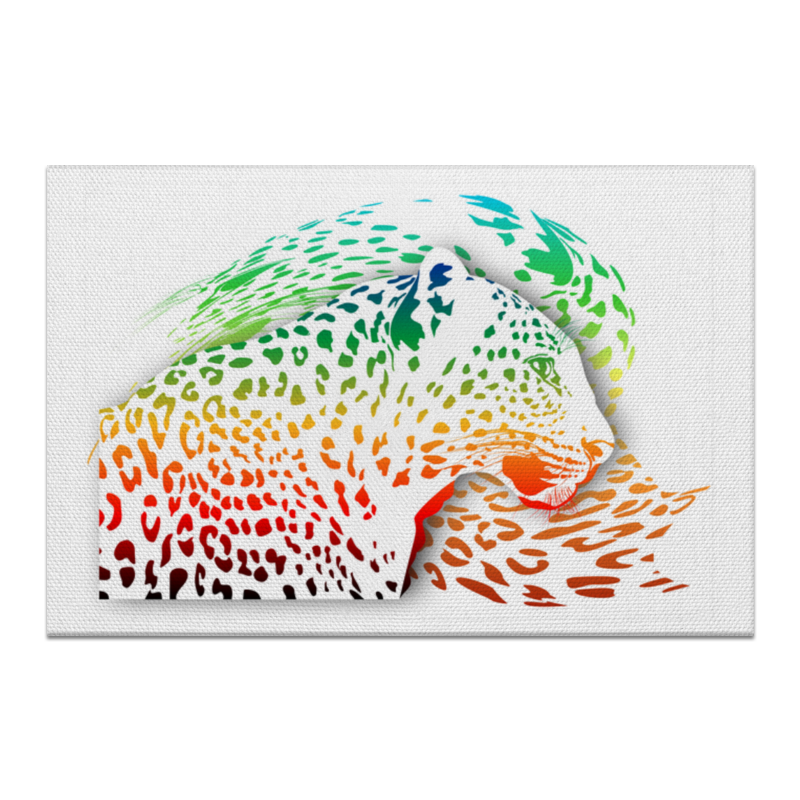 Printio Холст 60×90 Радужный леопард радужный холст