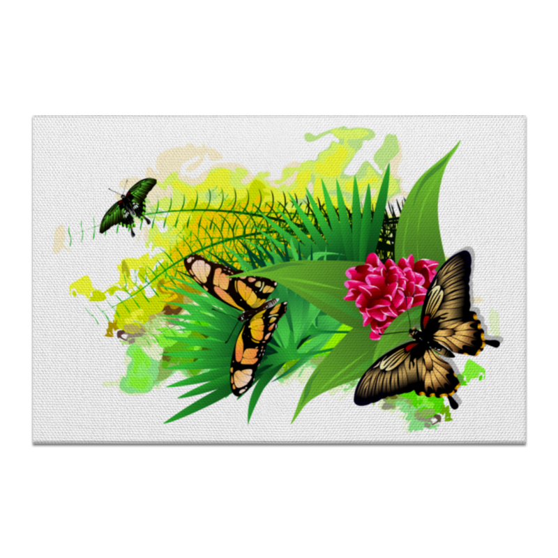 Printio Холст 60×90 Бабочки в цветах. printio холст 60×90 лось в лесу
