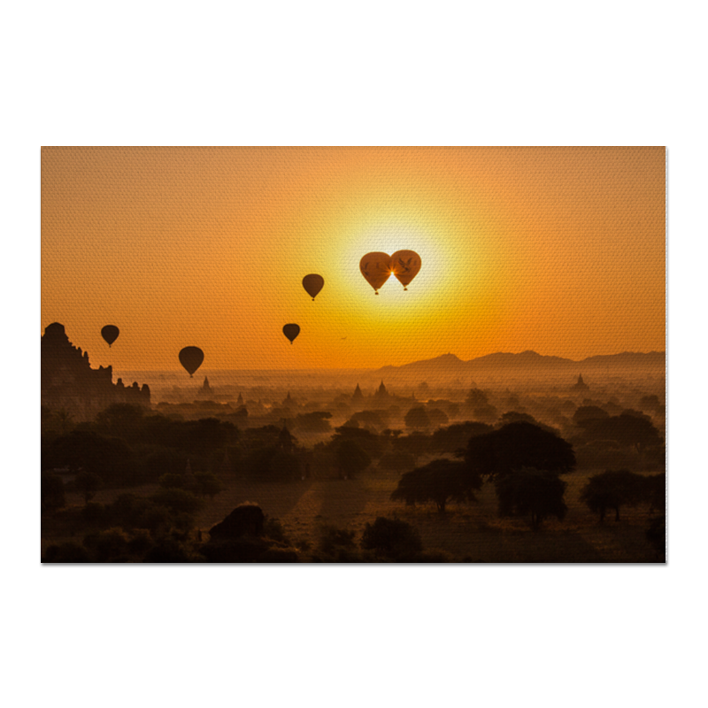 Printio Холст 60×90 Воздушные шары на рассвете пазл schmidt 1000 деталей воздушные шары мьянма