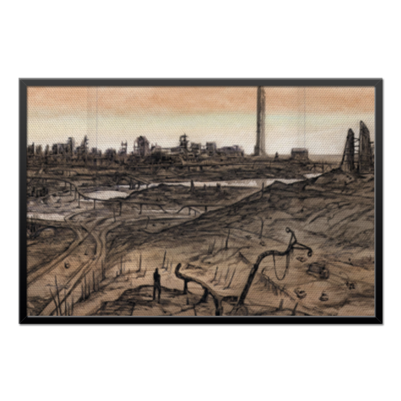 колода карт fallout война в пустоши поселения дополнение Printio Холст 60×90 Wasteland