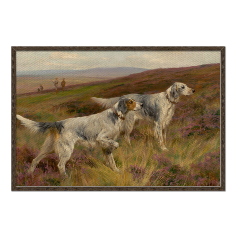 Printio Холст 60×90 Охота с собаками подарочное настенное панно охота на оленя с собаками
