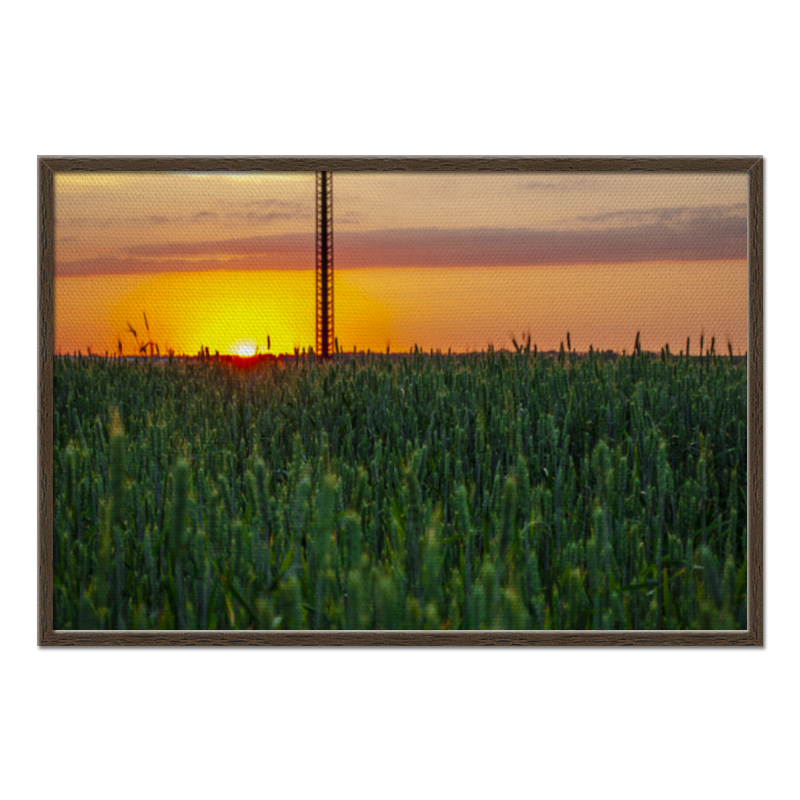 Printio Холст 60×90 Поле пшеницы на закате