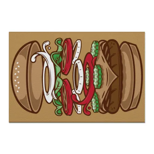 Заказать холст в Москве. Холст 60x90 BURGER/БУРГЕР от crash - готовые дизайны и нанесение принтов.