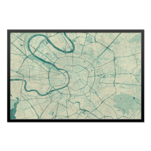 Заказать холст в Москве. Холст 60x90 Карта Москвы (Винтаж) от printik - готовые дизайны и нанесение принтов.