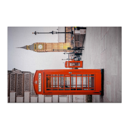 Заказать холст в Москве. Холст 60x90 London Phone Booth от Leichenwagen - готовые дизайны и нанесение принтов.