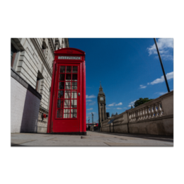 Заказать холст в Москве. Холст 60x90 London Phone Booth от Leichenwagen - готовые дизайны и нанесение принтов.