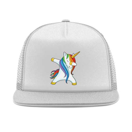 Заказать головной убор в Москве. Кепка тракер с сеткой Dab Unicorn  от DESIGNER   - готовые дизайны и нанесение принтов.