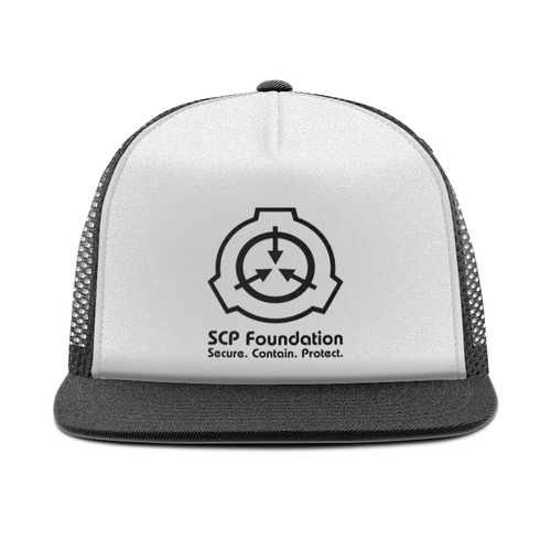 Заказать головной убор в Москве. Кепка тракер с сеткой SCP Foundation от geekbox - готовые дизайны и нанесение принтов.