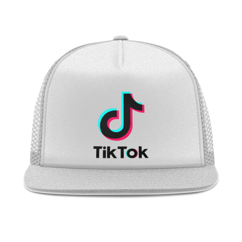 Заказать головной убор в Москве. Кепка тракер с сеткой TikTok  от DESIGNER   - готовые дизайны и нанесение принтов.