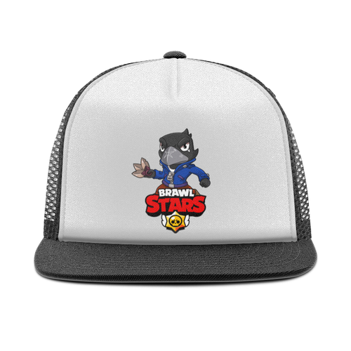 Заказать головной убор в Москве. Кепка тракер с сеткой BRAWL STARS CROW от geekbox - готовые дизайны и нанесение принтов.