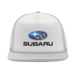 Заказать головной убор в Москве. Кепка тракер с сеткой SUBARU от DESIGNER   - готовые дизайны и нанесение принтов.