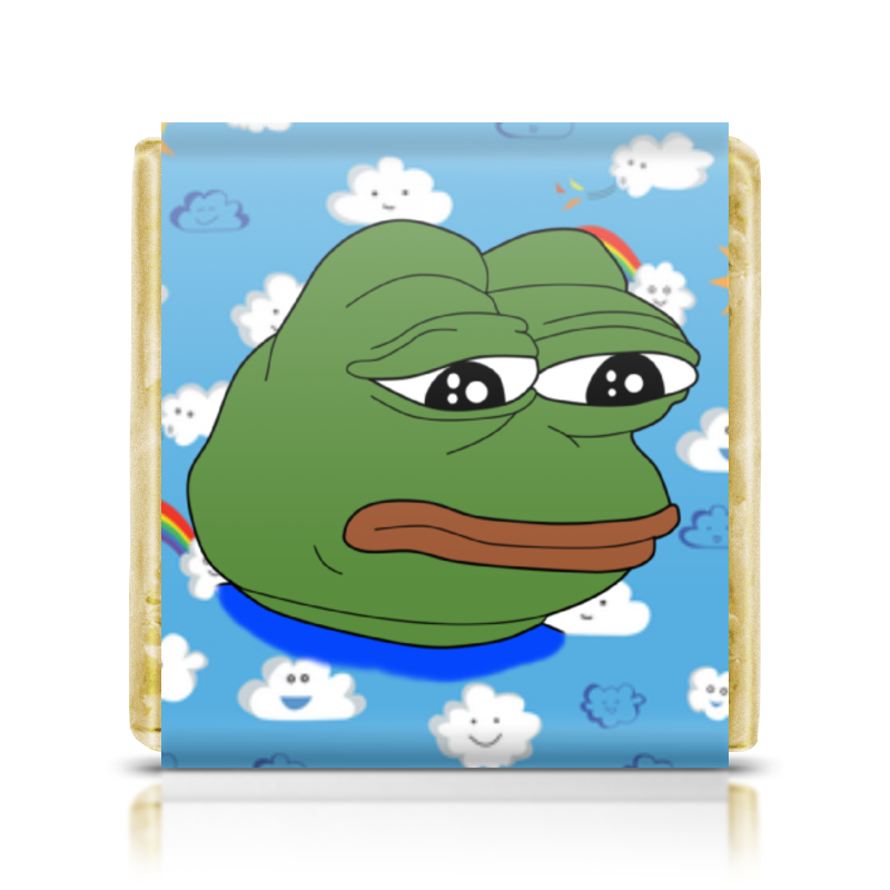 цена Printio Шоколадка 3,5×3,5 см Pepe frog