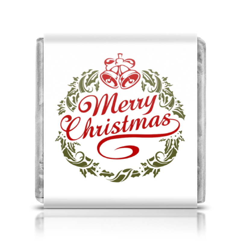 Printio Шоколадка 3,5×3,5 см Merry christmas новогодняя свеча в железной банке merry christmas аромат ваниль диам 4 8 см