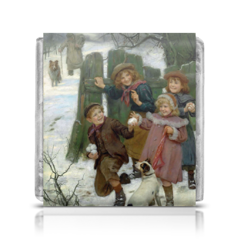 именная шоколадка за успешную сдачу экзаменов Printio Шоколадка 3,5×3,5 см Картина артура элсли (1860-1952)