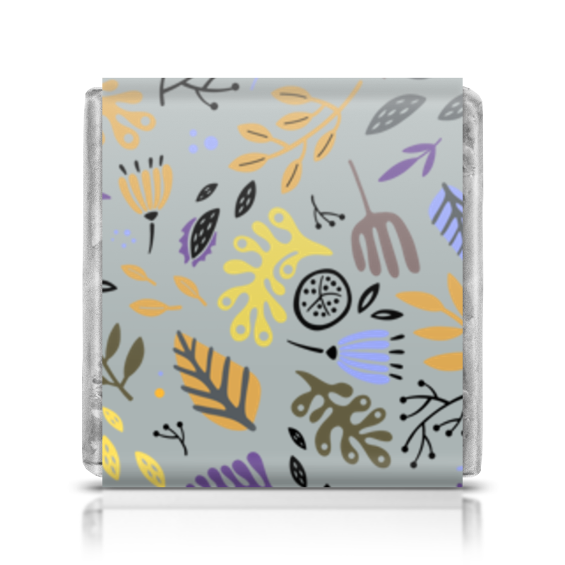 Printio Шоколадка 3,5×3,5 см Яркий абстрактный цветочный узор