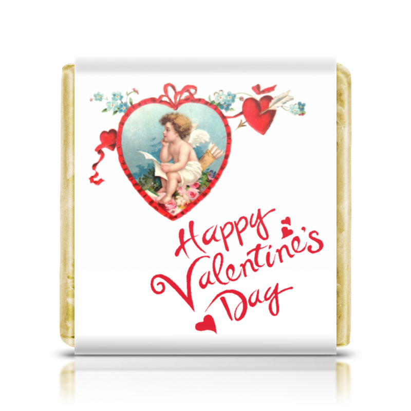 Printio Шоколадка 3,5×3,5 см Happy valentine's day!