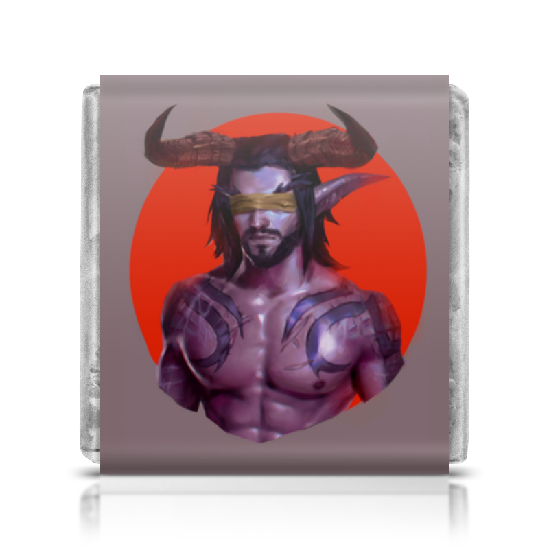 Printio Шоколадка 3,5×3,5 см Warcraft: illidan